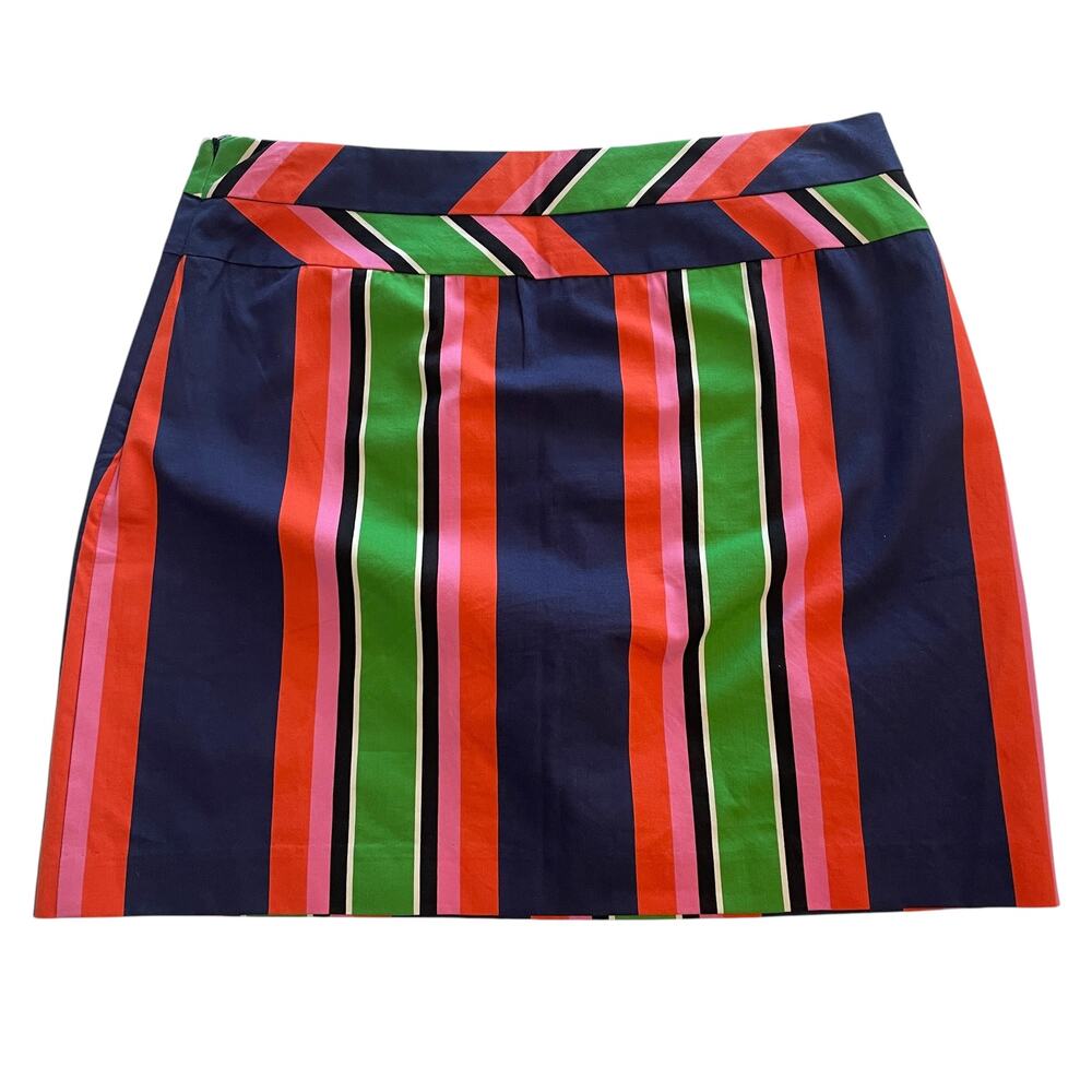 Trina Turk Free Time Skirt Womens Size 4 Green Blue Pink Colorful Bold Career - Picture 3 of 10
